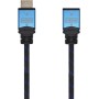 AISENS A120-0454 Cable HDMI V2.0 prolongador premium alta velocidad/HEC 4K@60Hz 18Gbps, A/M-A/H, negro/azul, 3.0m