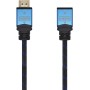 AISENS A120-0454 Cable HDMI V2.0 prolongador premium alta velocidad/HEC 4K@60Hz 18Gbps, A/M-A/H, negro/azul, 3.0m