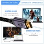 cablecc Adaptador de extensión HDMI macho a HDMI 2.1 hembra de perfil bajo vertical de 90 grados UHD en ángulo hacia abajo,