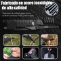 Navaja Multiusos 17en1 Herramientas Multiusos Cuchillo con Palillos para Encender Fuego, Abrelatas, Sierra, Silbato, Regalos