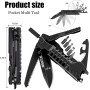Navaja Multiusos 17en1 Herramientas Multiusos Cuchillo con Palillos para Encender Fuego, Abrelatas, Sierra, Silbato, Regalos