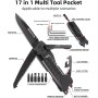 Navaja Multiusos 17en1 Herramientas Multiusos Cuchillo con Palillos para Encender Fuego, Abrelatas, Sierra, Silbato, Regalos