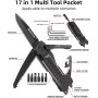 Navaja Multiusos 17en1 Herramientas Multiusos Cuchillo con Palillos para Encender Fuego, Abrelatas, Sierra, Silbato, Regalos