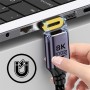 cablecc Adaptador de extensión HDMI macho a HDMI 2.1 hembra de perfil bajo vertical de 90 grados UHD en ángulo hacia abajo,