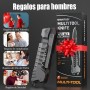 Navaja Multiusos 17en1 Herramientas Multiusos Cuchillo con Palillos para Encender Fuego, Abrelatas, Sierra, Silbato, Regalos