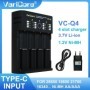Nuevo cargador de batería inteligente VariCore VCQ4 18650 para iones d