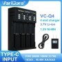 Nuevo cargador de batería inteligente VariCore VCQ4 18650 para iones d