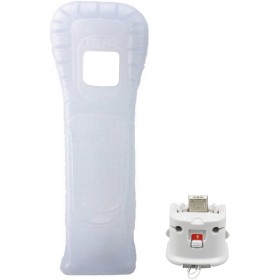 OSTENT Funda de silicona Motionplus Motion Plus + compatible con el mando a distancia de Nintendo Wii Color del juego Blanco