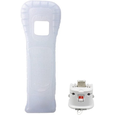 OSTENT Funda de silicona Motionplus Motion Plus + compatible con el mando a distancia de Nintendo Wii Color del juego Blanco