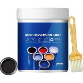 Pintura convertidora de óxido resistente a la intemperie para metal, pintura de conversión 2 en 1, pintura a base de agua para