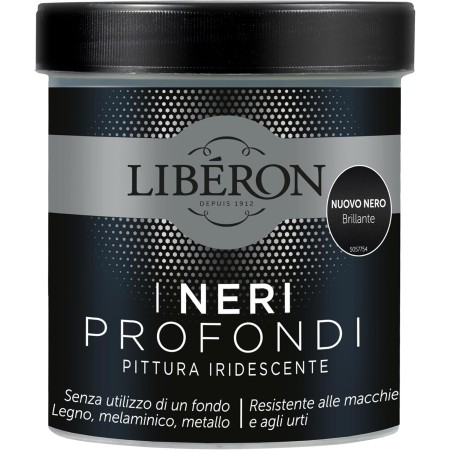 Libéron - Los Negros Profundos - Pintura Iridiscente - Nuevo Negro Brillante - 0,5 L