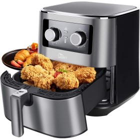 5.5L Oil Free Fryer, Uten Air Fryer 1700W with Removable Basket, Adjustable Time and Temperature, PDF Recipes, BPA Free