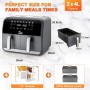 5.5L Oil Free Fryer, Uten Air Fryer 1700W with Removable Basket, Adjustable Time and Temperature, PDF Recipes, BPA Free