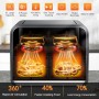 5.5L Oil Free Fryer, Uten Air Fryer 1700W with Removable Basket, Adjustable Time and Temperature, PDF Recipes, BPA Free