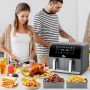 5.5L Oil Free Fryer, Uten Air Fryer 1700W with Removable Basket, Adjustable Time and Temperature, PDF Recipes, BPA Free