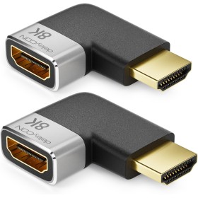 deleyCON 2 Piezas Conectores de Acoplamiento Adaptador HDMI 8K@60Hz / 4K@120Hz UHD 7680x4320 Aluminio HDMI 2.1 ARC HDR10+ Dolby