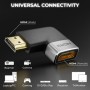 deleyCON 2 Piezas Conectores de Acoplamiento Adaptador HDMI 8K@60Hz / 4K@120Hz UHD 7680x4320 Aluminio HDMI 2.1 ARC HDR10+ Dolby