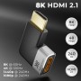 deleyCON 2 Piezas Conectores de Acoplamiento Adaptador HDMI 8K@60Hz / 4K@120Hz UHD 7680x4320 Aluminio HDMI 2.1 ARC HDR10+ Dolby