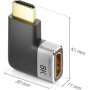 deleyCON 2 Piezas Conectores de Acoplamiento Adaptador HDMI 8K@60Hz / 4K@120Hz UHD 7680x4320 Aluminio HDMI 2.1 ARC HDR10+ Dolby