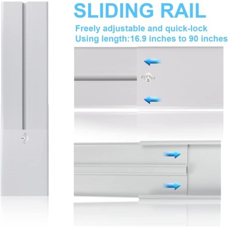 Portable Air Conditioner Window Kit, Portable Air Conditioner Sliding Window Sealing Plates, Suitable for 5"/5.9" Diameter