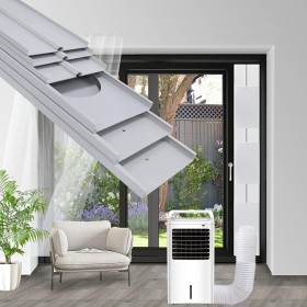 Portable Air Conditioner Window Kit, Portable Air Conditioner Sliding Window Sealing Plates, Suitable for 5"/5.9" Diameter