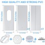 Portable Air Conditioner Window Kit, Portable Air Conditioner Sliding Window Sealing Plates, Suitable for 5"/5.9" Diameter