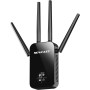 NEWFAST Amplificador Señal WiFi Repetidor WiFi, 300Mbps Amplificador Wi-Fi 2.4GHz Banda Extensor WiFi con 4 Antenas de Alta