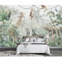 Papel Pintado 3D Animales de la selva tropical Papel Tapiz Fotomurales Moderno Murales -N002-350cmx250cm