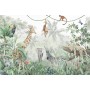 Papel Pintado 3D Animales de la selva tropical Papel Tapiz Fotomurales Moderno Murales -N002-350cmx250cm