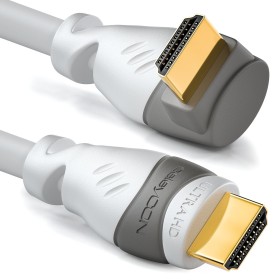 deleyCON 0,5m Cable HDMI Ángulo de 90° - Compatible con HDMI 2.0/1.4 - UHD 4K HDR 3D 1080p 2160p ARC - de Alta Velocidad con
