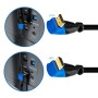 deleyCON 0,5m Cable HDMI Ángulo de 90° - Compatible con HDMI 2.0/1.4 - UHD 4K HDR 3D 1080p 2160p ARC - de Alta Velocidad con