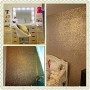 DHHOUSE Papel pintado dorado con purpurina gruesa, parte trasera de tela brillante 3D, no pegado (dorado, 67 cm x 10 metros)