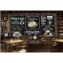 Papel tapiz 3D pintado a mano con pizarra de café, papel tapiz para cafetería, restaurante, decoración, mural, 3D, 200 x 140 cm