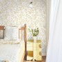 CiCiwind Papel pintado autoadhesivo blanco y dorado flores papel pintado 44 × 300 cm vinilo para muebles autoadhesivo espesar