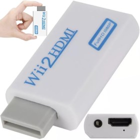 Retoo Wii HDMI Adapter Konverter, Wii to HDMI Full HD Converter Display Port to Hdmi, 720P 1080P, Audio 3,5mm Buchse,