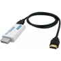 Retoo Wii HDMI Adapter Konverter, Wii to HDMI Full HD Converter Display Port to Hdmi, 720P 1080P, Audio 3,5mm Buchse,