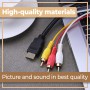 Retoo Cable HDMI a RCA de 1080p y audio, cable de conexión HDMI 3RCA con conectores dorados, compatible con FHD, HDMI macho a 3