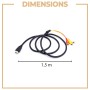 Retoo Cable HDMI a RCA de 1080p y audio, cable de conexión HDMI 3RCA con conectores dorados, compatible con FHD, HDMI macho a 3