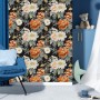 JIAOQSS Vinilo adhesivo para pared Ola marina en acuarela Papel tapiz adhesivo Ola marina grande de color azul impermeable