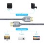 Snowkids Cable HDMI 2.0 4K de nailon trenzado Ethernet de alta velocidad, soporta canal de retorno de audio 3D, gris, 2 m
