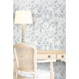 Timeet Papel pintado autoadhesivo azul pájaros planta 44 x 300 cm papel pintado autoadhesivo flores vintage papel pintado