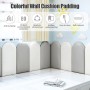 OUGPIU Paneles Acolchado Pared Niños antigolpes, Pegatinas de Pared para habitación infanti,Protector Pared Cama niños,tapizado