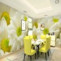 Mural De La Sala De Estar 3D Decoración Del Hogar Flor Blanca Dormitorio Sala De Estar Pegatina De Pared Moderna Papel