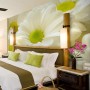 Mural De La Sala De Estar 3D Decoración Del Hogar Flor Blanca Dormitorio Sala De Estar Pegatina De Pared Moderna Papel