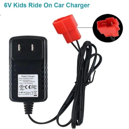 Cargador de 6V con enchufe de tipo cuadrado para batería de 6 Voltios,