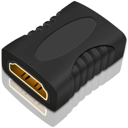 CABLEPELADO Empalme HDMI, Acoplador HDMI, Adaptador HDMI hembra a Hembra, Acoplamiento HDMI, Contactos Chapados en Oro,