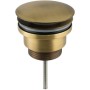 VALAZ Tapón Universal Apta para Lavabo y bidé con y sin rebosadero en Negro Mate válvula para desagüe Click Clack, Pop-Up