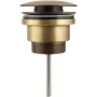 VALAZ Tapón Universal Apta para Lavabo y bidé con y sin rebosadero en Negro Mate válvula para desagüe Click Clack, Pop-Up