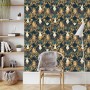 JIAOQSS Vinilo adhesivo para pared Conejos boho vintageConejos reales marrones Papel tapiz adhesivo Papel tapiz de vinilo