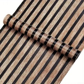 Papel pintado autoadhesivo de PVC con listones de madera, extraíble, lámina decorativa para el hogar y la cocina, ancho 40 cm 3